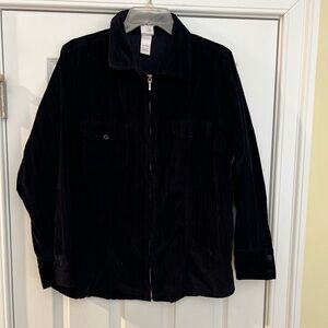 Women's Size 18/20W Butterfly Label Chic Black Shirt Jacket GUC